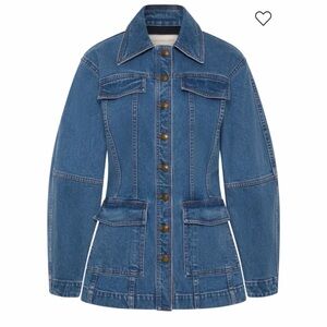 Rebecca Vallance Fitted Blue Denim Jacket